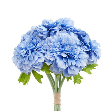 Chrysanthemum Artificial Silk Flower Bouquet (Sky Blue)