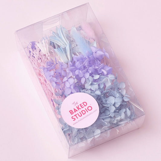Deluxe Dried Flower Box (Cool Blues, Lilac, Pink & White)