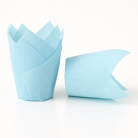 Tulip Cupcake Liners – 50 Pack (Light Blue)
