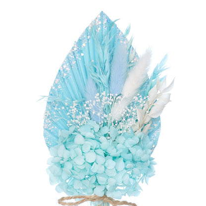 Dried Palm Spear Bouquet (Ice Blue Glitter)