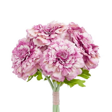 Chrysanthemum Artificial Silk Flower Bouquet (Raspberry Ripple)