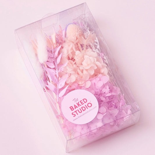 Deluxe Dried Flower Box (Pink, Lilac & White)