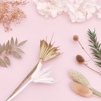 Deluxe Dried Flower Box (Sage, Gold & White)