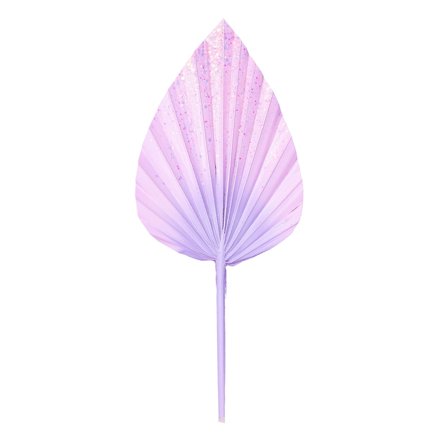 Decorated Dried Palm Spear (Candy Pink & Purple Ombre Glitter)