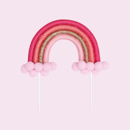 Rainbow Cake Toppers (Small) (Pink & Gold)