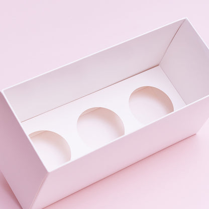 Extra Tall Premium Cupcake Boxes – Pack of 5 with Clear Lids (3 Holes)