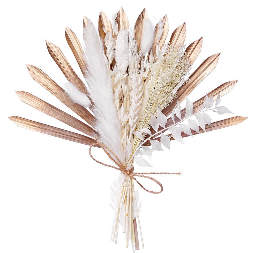 Dried Sun Palm Bouquets (Mocha Latte)