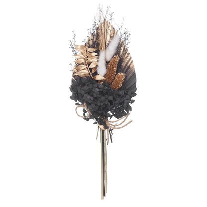 Dried Palm Spear Bouquet (Black, Gold & White)