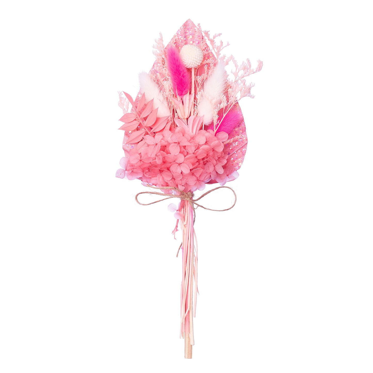 Dried Palm Spear Bouquet (Pinks & Glitter)