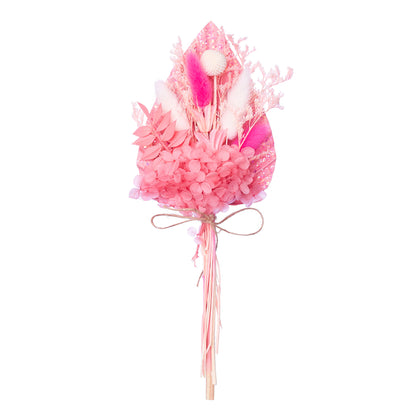 Dried Palm Spear Bouquet (Pinks & Glitter)