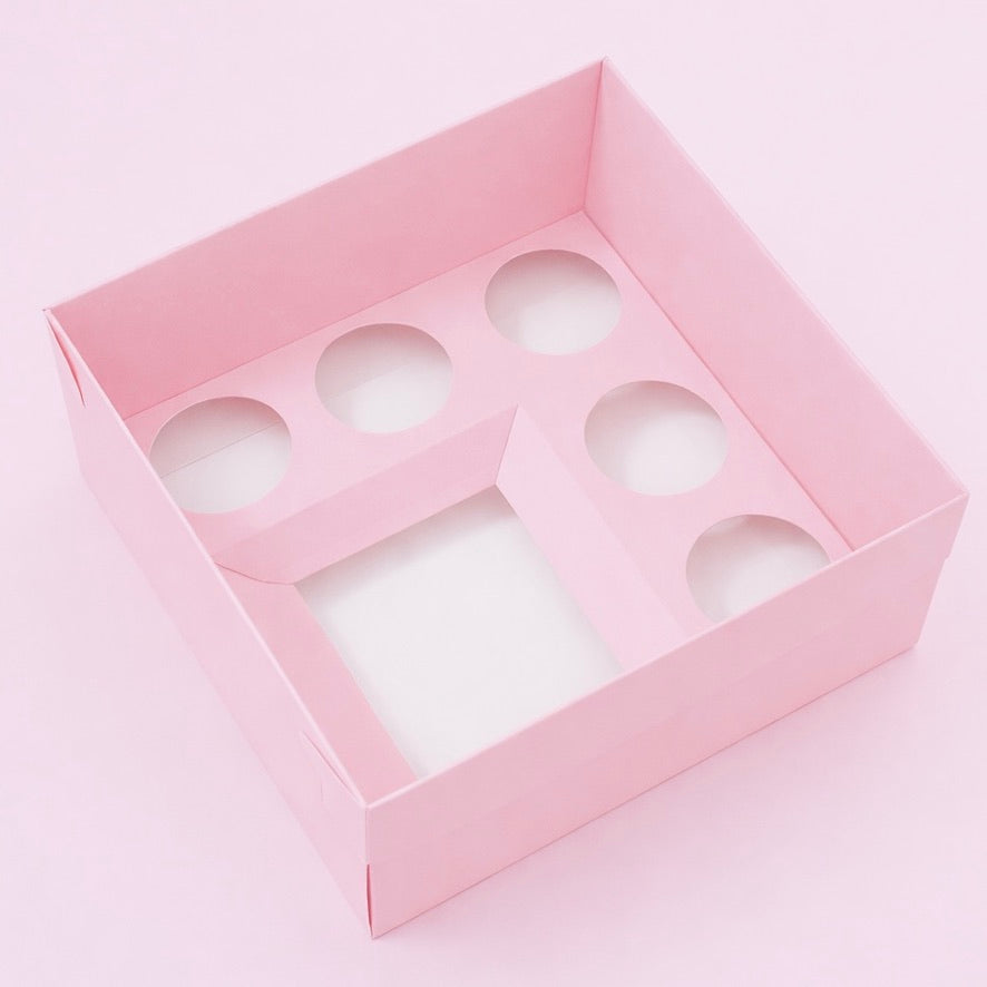 Extra Tall Premium Bento Boxes – Pink - Pack of 5 with Clear Lids (5 Holes)