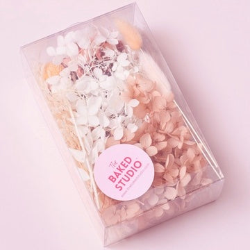 Deluxe Dried Flower Box (Peachy Pinks, White & Orange)