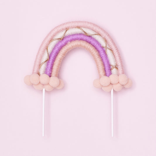 Rainbow Cake Toppers (Small) (Pink, Purple & Gold)