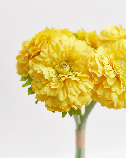 Chrysanthemum Artificial Silk Flower Bouquet (Sunflower Yellow)