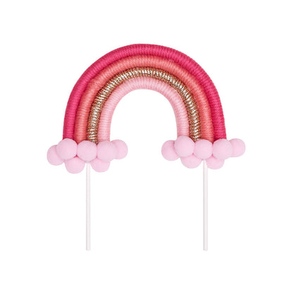 Rainbow Cake Toppers (Small) (Pink & Gold)