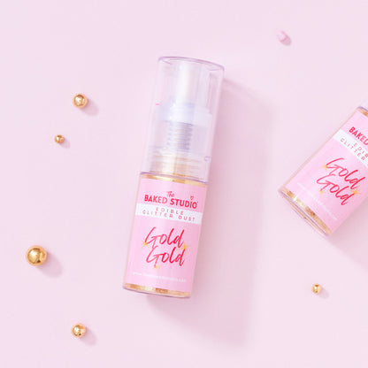 Edible Glitter Dust - 10g Pump Bottle (Gold Gold)