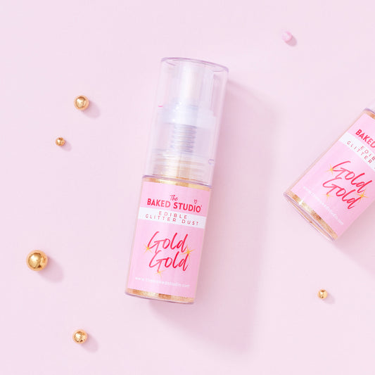 Edible Glitter Dust - 10g Pump Bottle (Gold Gold)
