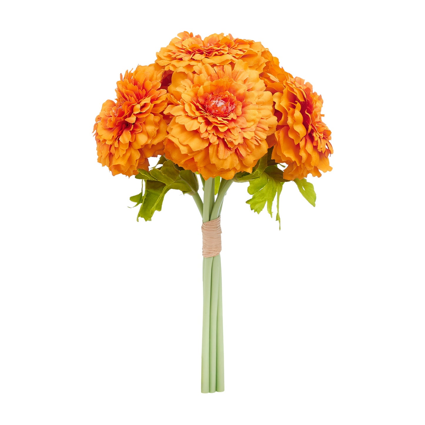 Chrysanthemum Artificial Silk Flower Bouquet (Tangerine)