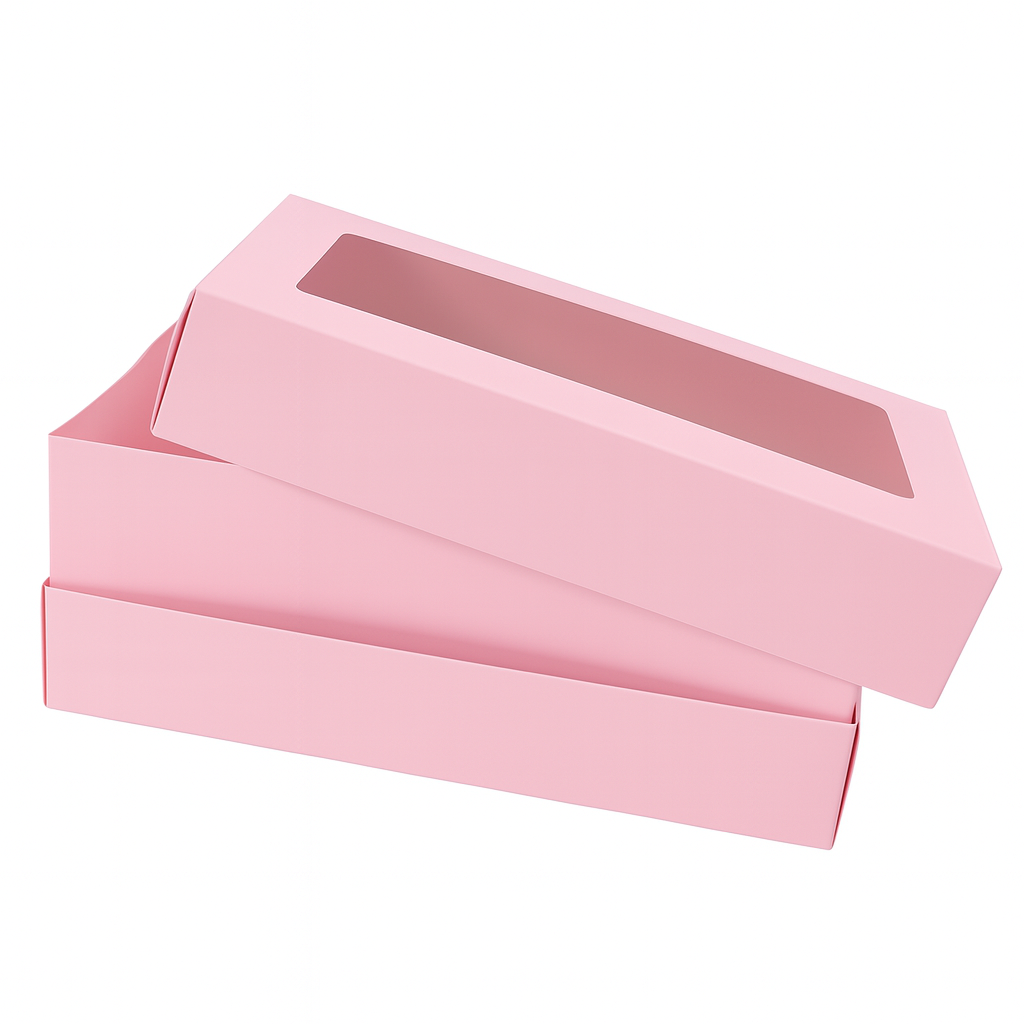Pink Tall Cupcake Boxes with Extension Piece – Pack of 5 (12 Holes)