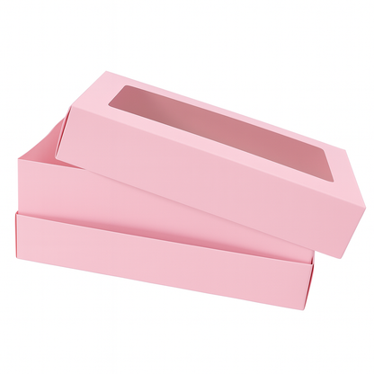 Pink Tall Cupcake Boxes with Extension Piece – Pack of 5 (12 Holes)