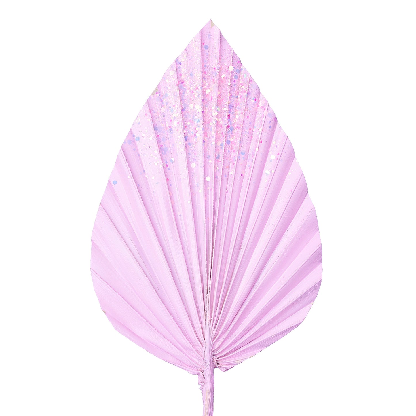 Decorated Dried Palm Spear (Candy Pink Glitter)