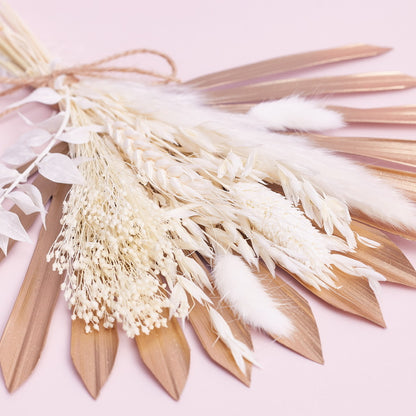 Dried Sun Palm Bouquets (Mocha Latte)