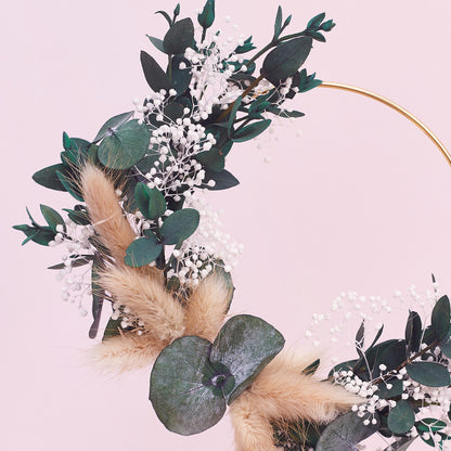 Dried Flower Ring (10cm with stem) (Eucalyptus)