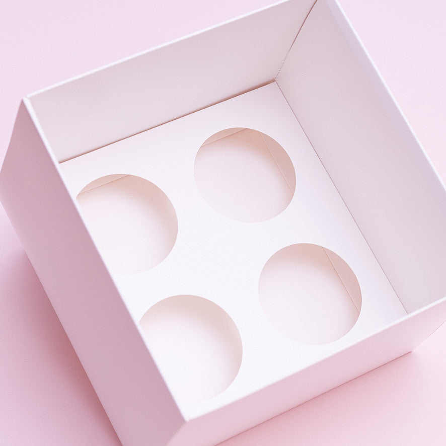 Extra Tall Premium Cupcake Boxes – Pack of 5 with Clear Lids (4 Holes)