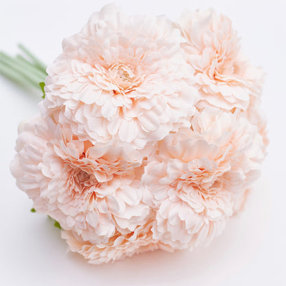 Chrysanthemum Artificial Silk Flower Bouquet (Peach Melba)