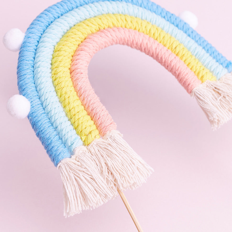 Rainbow Cake Toppers (Medium) (Pastel Blues)