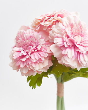Chrysanthemum Artificial Silk Flower Bouquet (Strawberries & Cream)