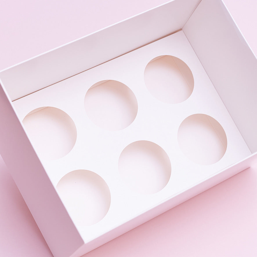 Extra Tall Premium Cupcake Boxes – Pack of 5 with Clear Lids (6 Holes)