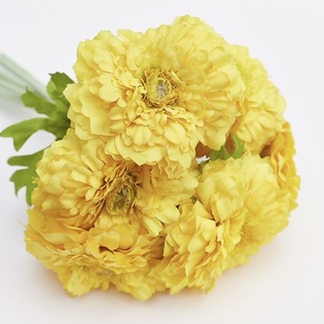 Chrysanthemum Artificial Silk Flower Bouquet (Sunflower Yellow)