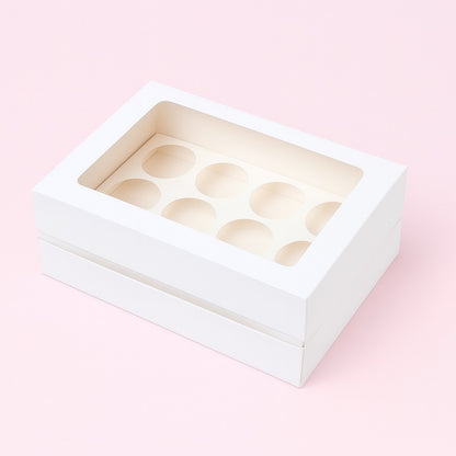 Tall Cupcake Boxes with Extension Piece – Pack of 5 (12 Holes)