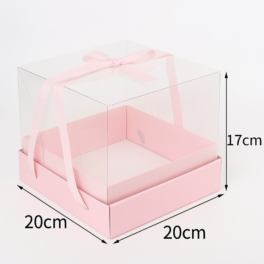 Mini Cake/Bento Cake Board & Box Sets (Light Pink)