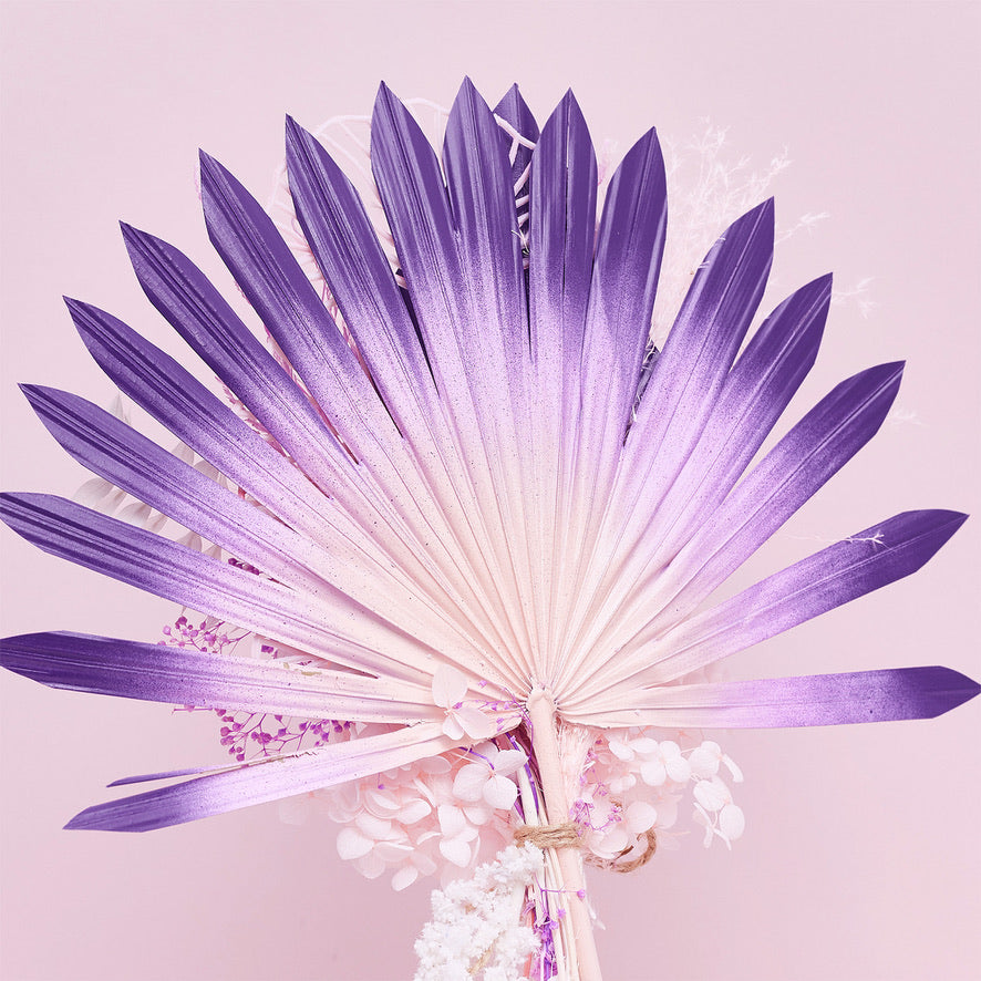 Dried Sun Palm Bouquets (with Palm Spear & Gingko Leaves) (Fairytale)