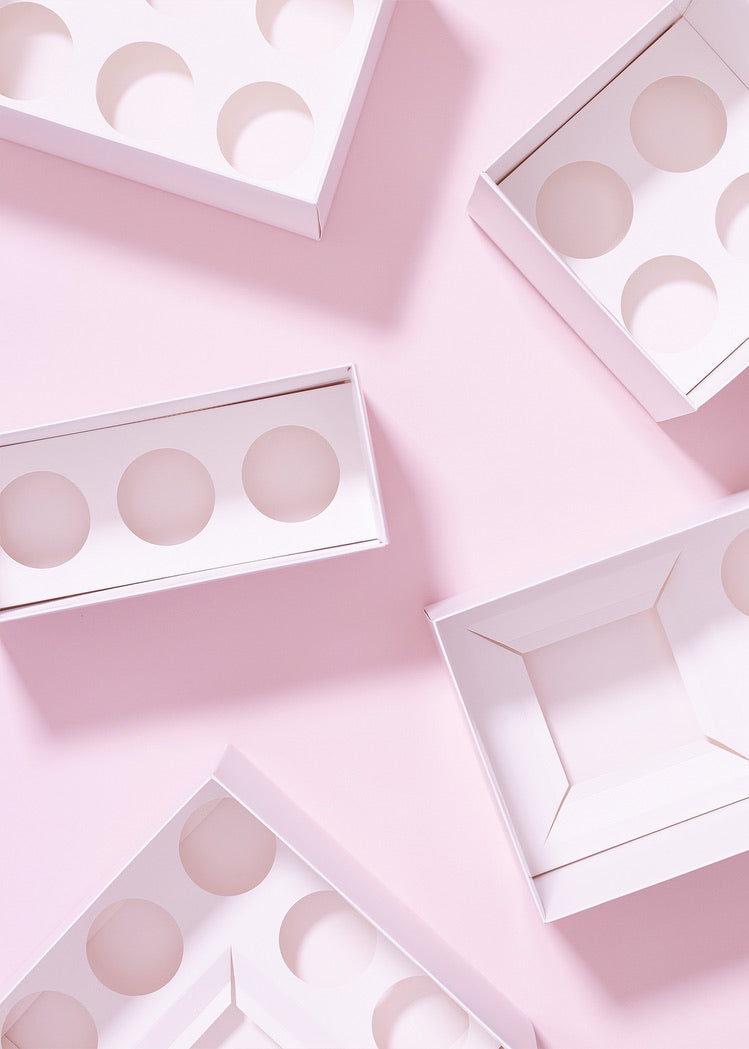 Extra Tall Premium Cupcake Boxes – Pack of 5 with Clear Lids (4 Holes)