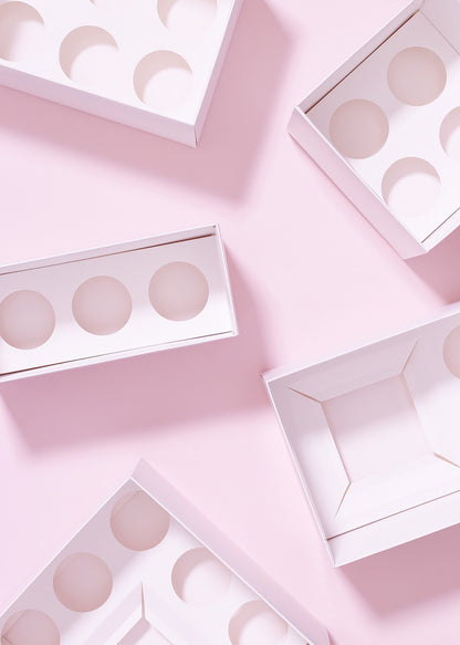 Extra Tall Premium Cupcake Boxes – Pack of 5 with Clear Lids (6 Holes)