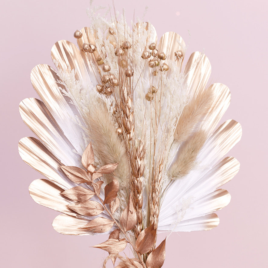 Shell Palm Bouquet (Gold & White)
