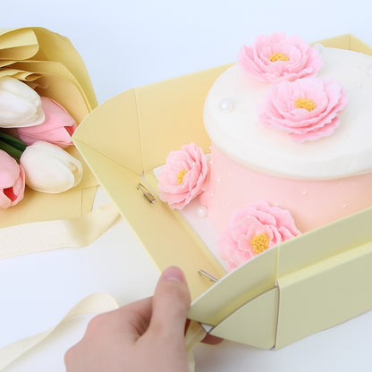 Mini Cake/Bento Cake Board & Box Sets (Lemon)