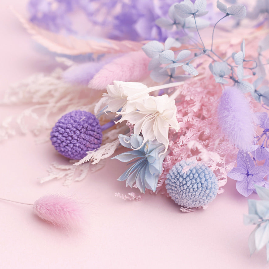 Deluxe Dried Flower Box (Cool Blues, Lilac, Pink & White)