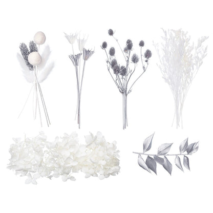 Deluxe Dried Flower Box (Silver & White)