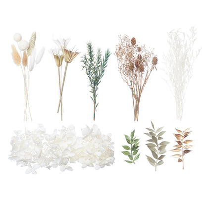 Deluxe Dried Flower Box (Sage, Gold & White)