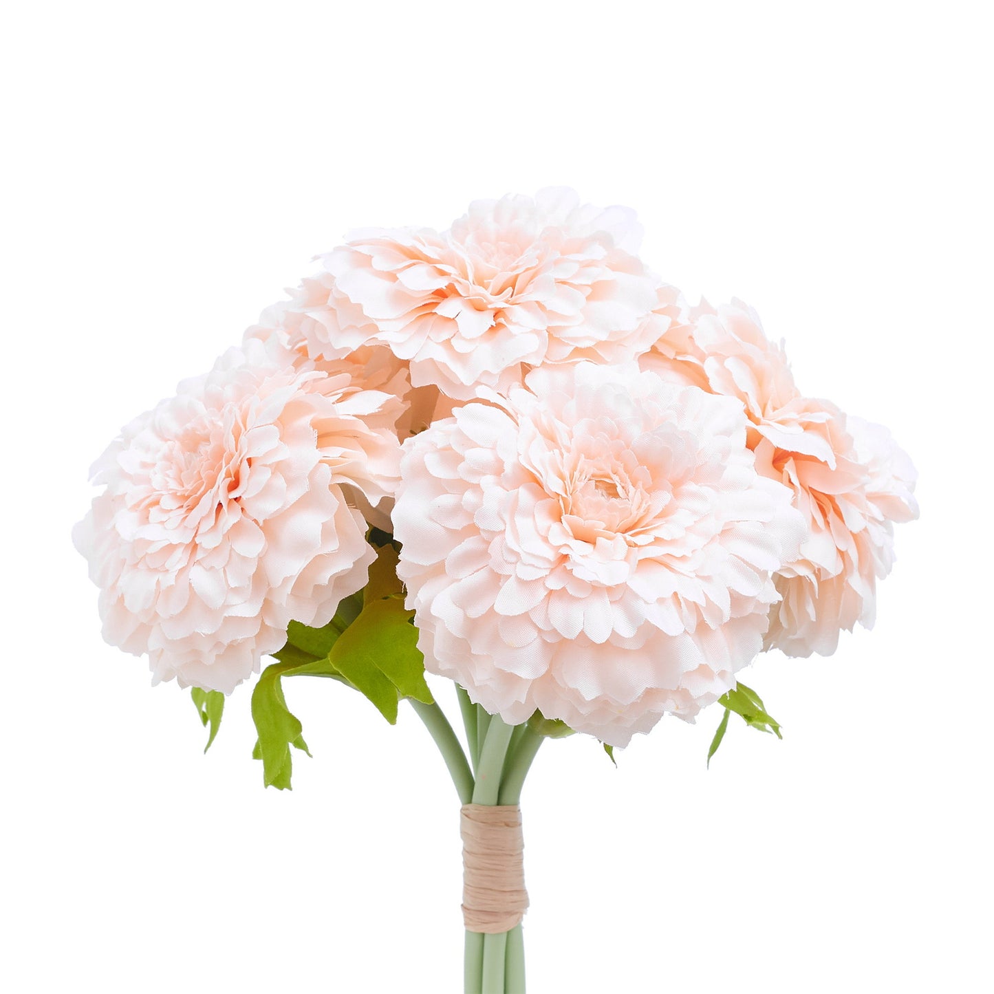 Chrysanthemum Artificial Silk Flower Bouquet (Peach Melba)