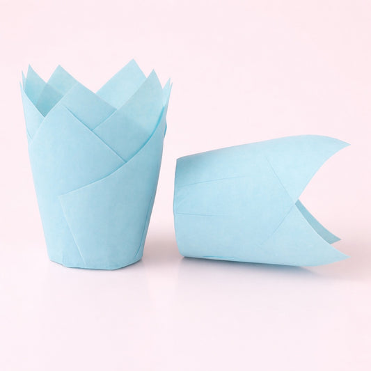 Tulip Cupcake Liners – 50 Pack (Light Blue)