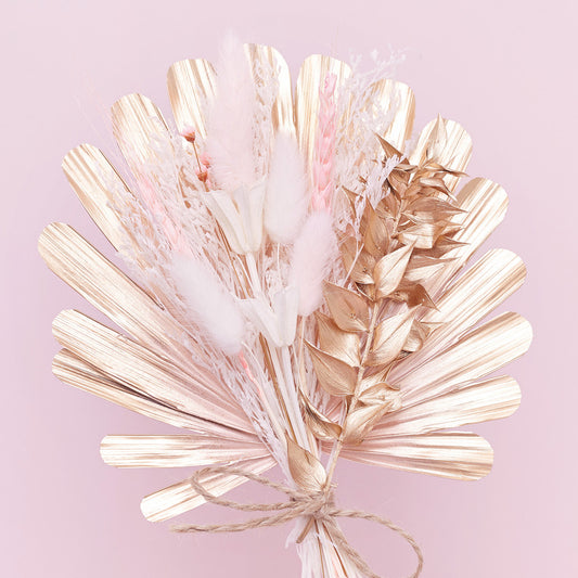 Shell Palm Bouquet (Pink, Gold & White)