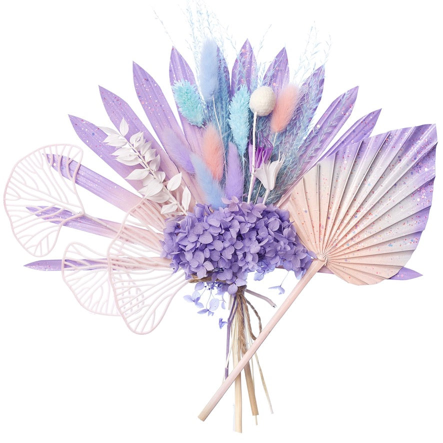 Dried Sun Palm Bouquets (with Palm Spear & Gingko Leaves) (Mermaid)