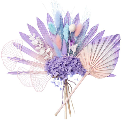 Dried Sun Palm Bouquets (with Palm Spear & Gingko Leaves) (Mermaid)