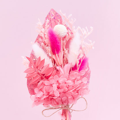Dried Palm Spear Bouquet (Pinks & Glitter)