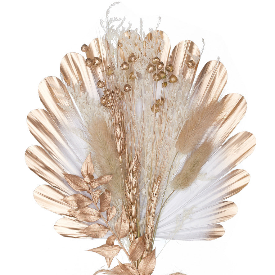 Shell Palm Bouquet (Gold & White)